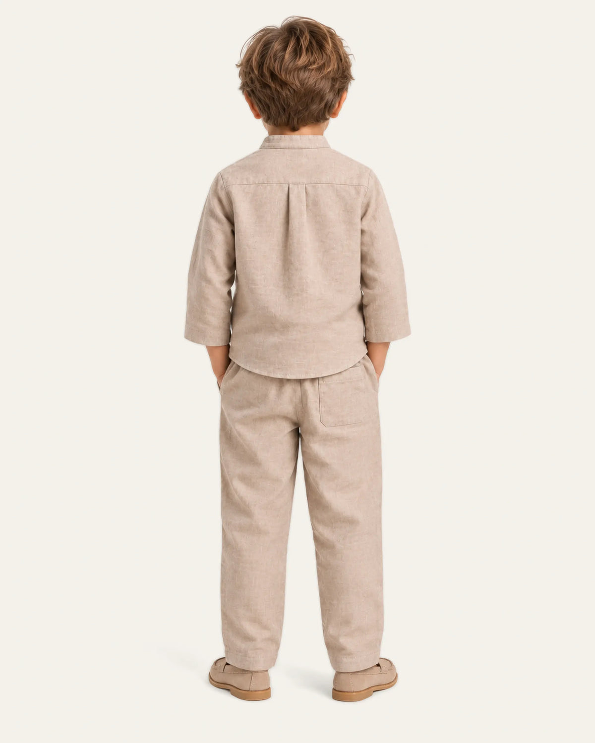 Mi Regalia Sets Dylan Linen Two-Piece Set Dylan Stone Linen Two-Piece Set for Boys | Vacation