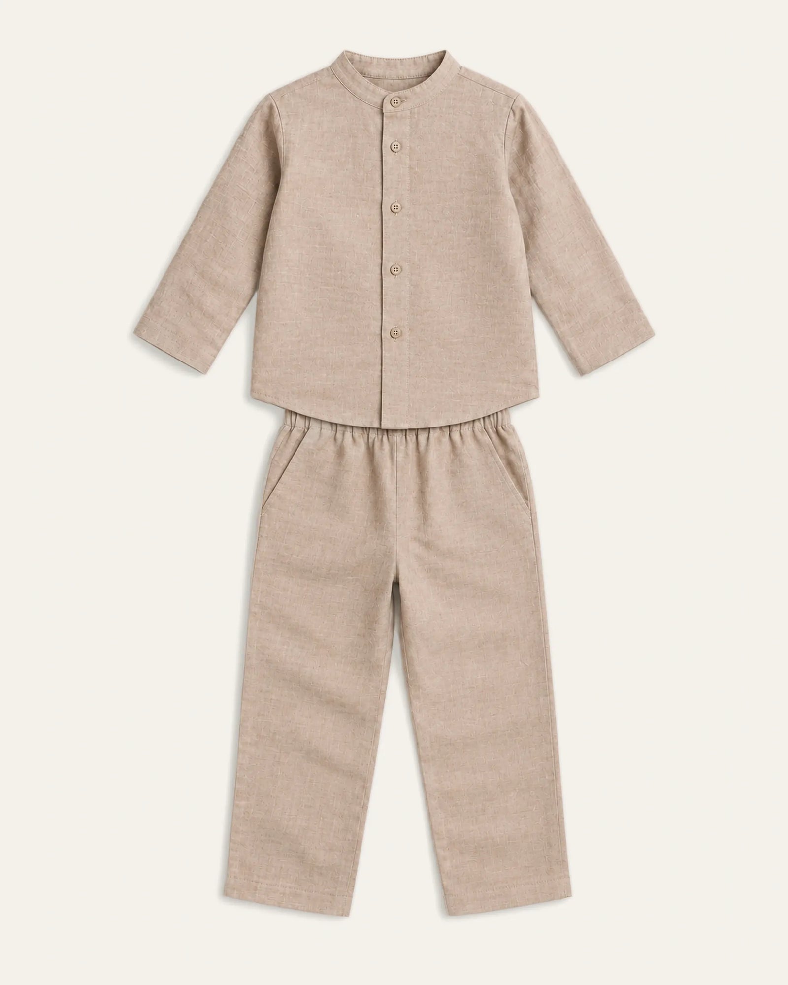 Mi Regalia Sets Dylan Linen Two-Piece Set Dylan Stone Linen Two-Piece Set for Boys | Vacation