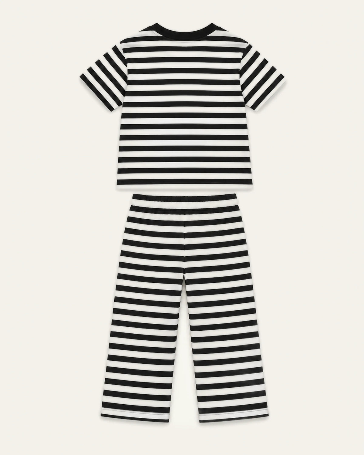 Mi Regalia Sets Felix Black & White Striped Cotton Two-Piece Set Felix Black & White Striped Two-Piece Set for Kids