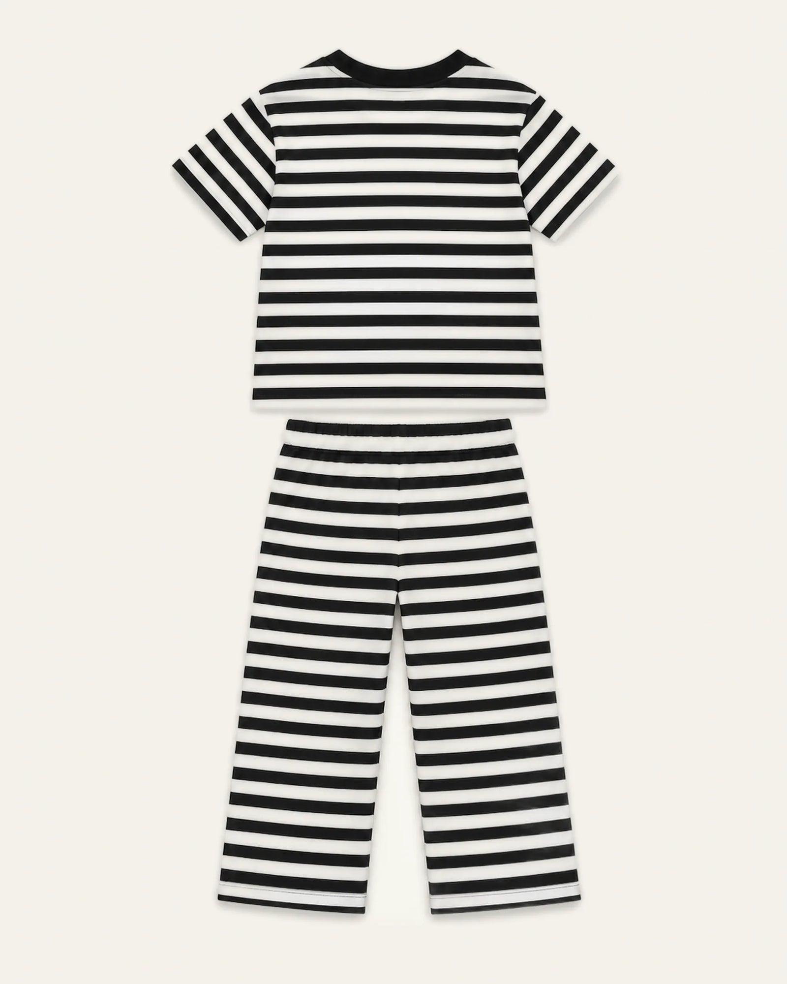 Mi Regalia Sets Felix Black & White Striped Cotton Two-Piece Set Felix Black & White Striped Two-Piece Set for Kids