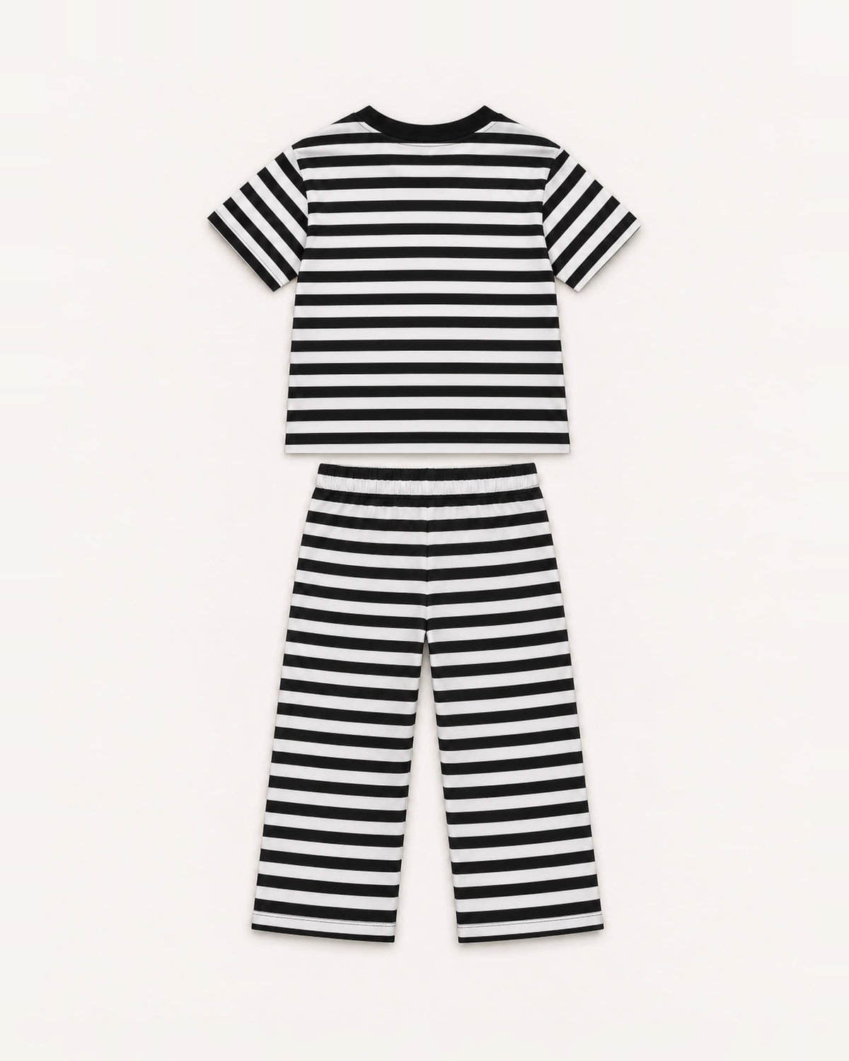 Mi Regalia Sets Felix Cotton Two-Piece Set – Luxury Kids Black & White Striped Outfit Felix Striped Cotton Two-Piece Set for Kids
