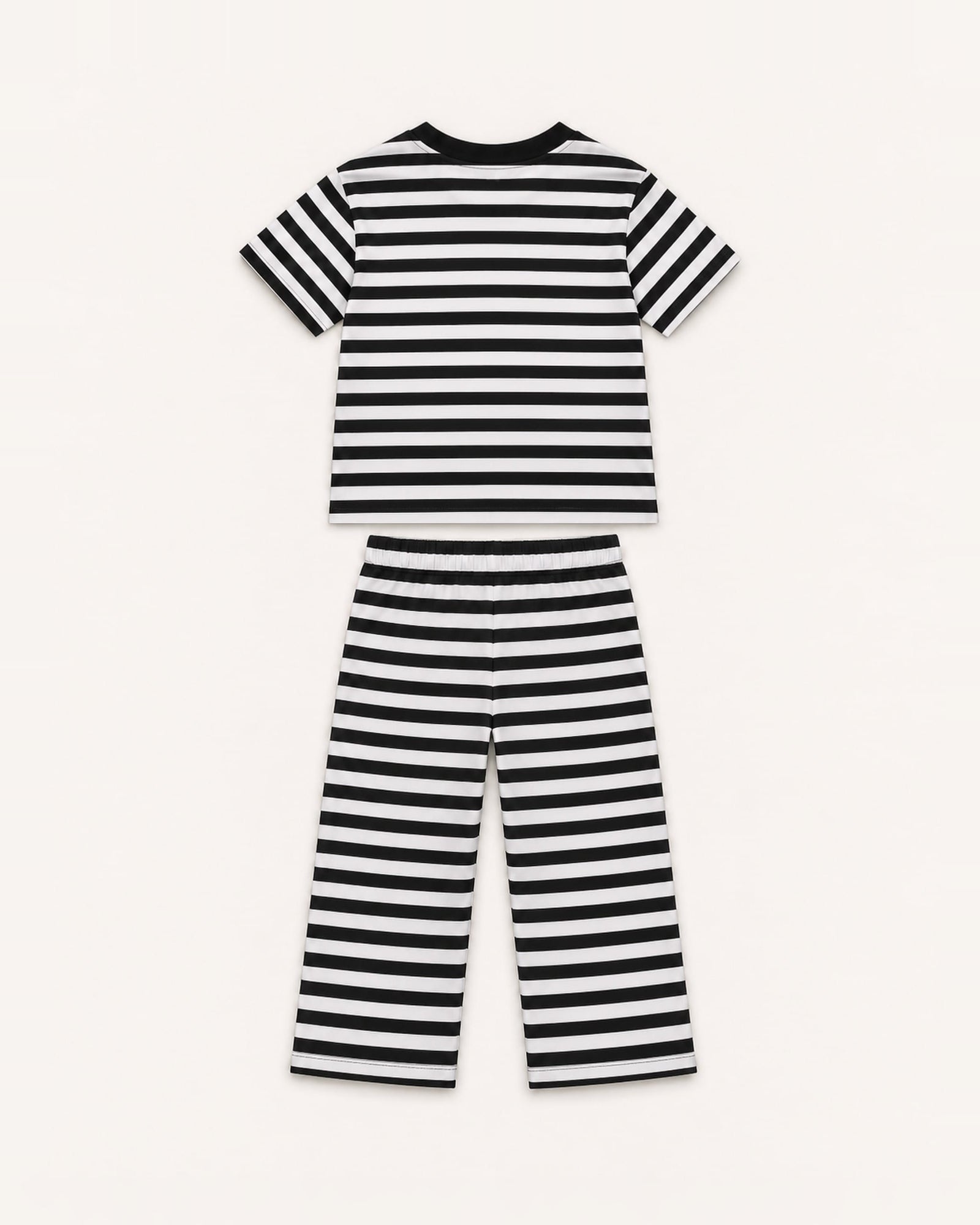 Mi Regalia Sets Felix Cotton Two-Piece Set – Luxury Kids Black & White Striped Outfit Felix Striped Cotton Two-Piece Set for Kids