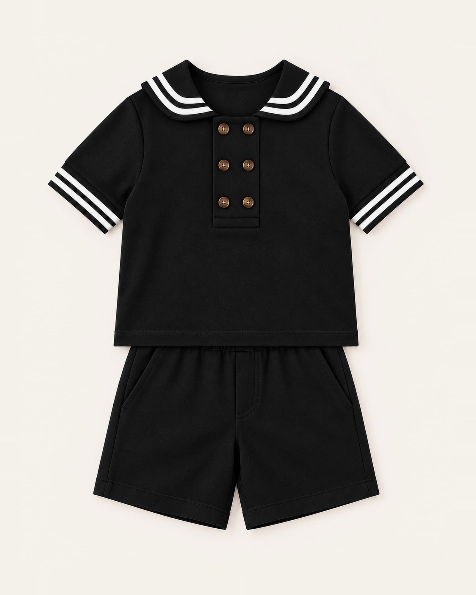 Mi Regalia Sets Langston Black Sailor Short Set Langston Black Sailor Short Set for Boys | Weddings