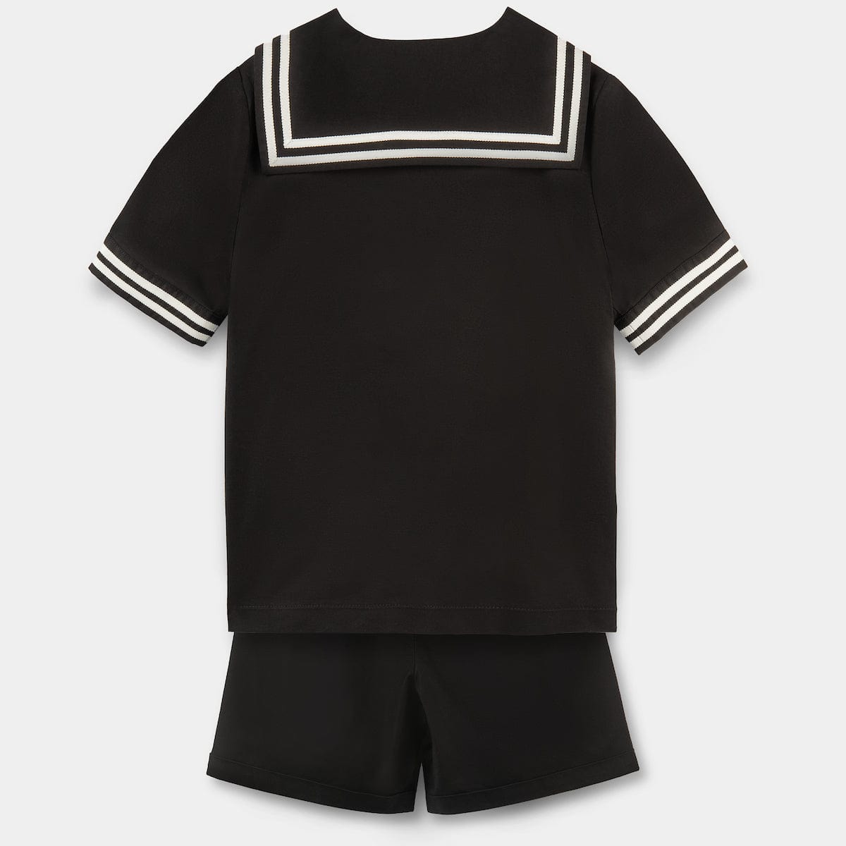 Mi Regalia Sets Langston Sailor Short Set Black Langston Shirt &amp; Shorts Set Black for Kids | Mi Regalia