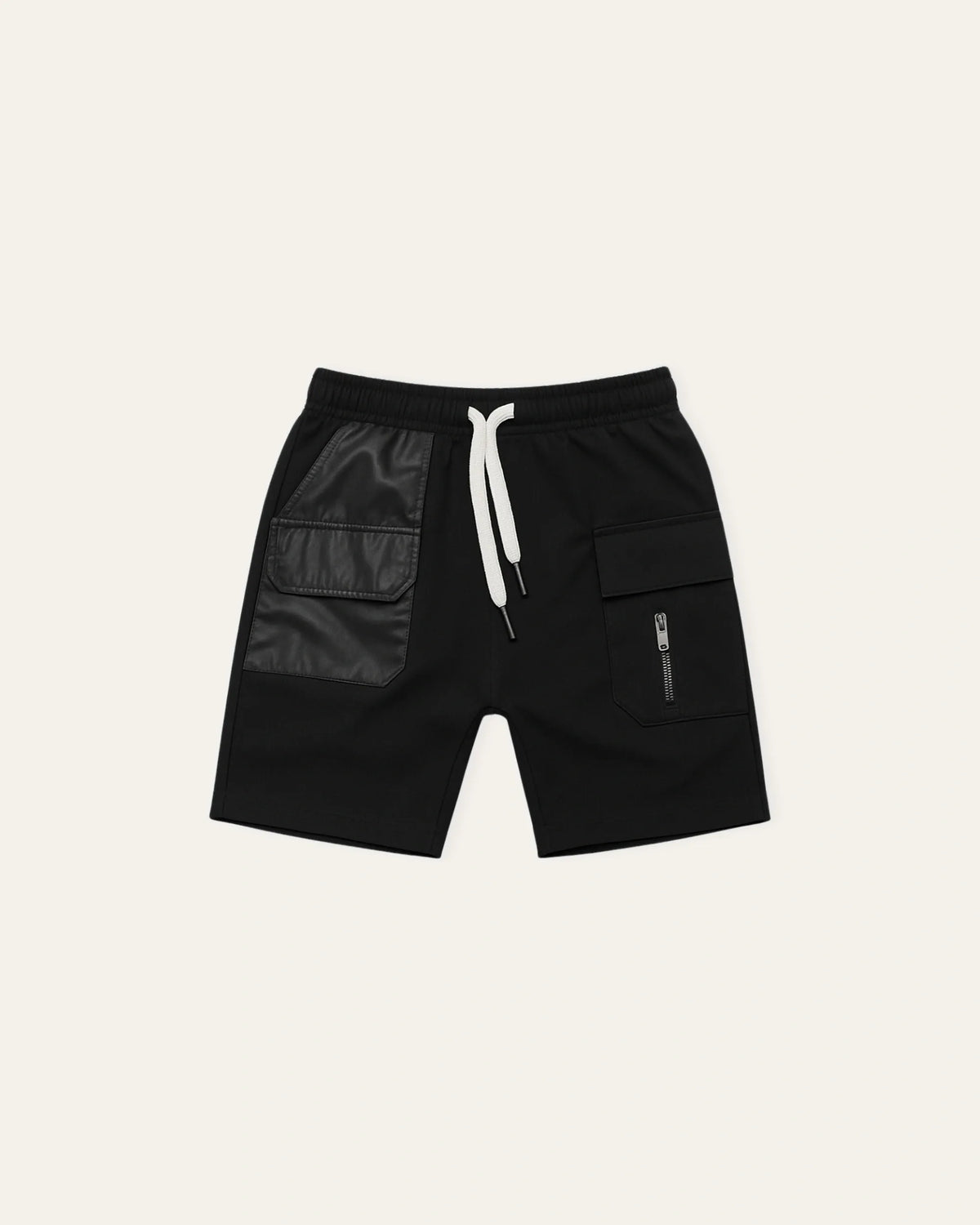 Mi Regalia Shorts Aris Black Utility Drop-Crotch Shorts Aris Black Utility Cargo Shorts for Kids | Summer