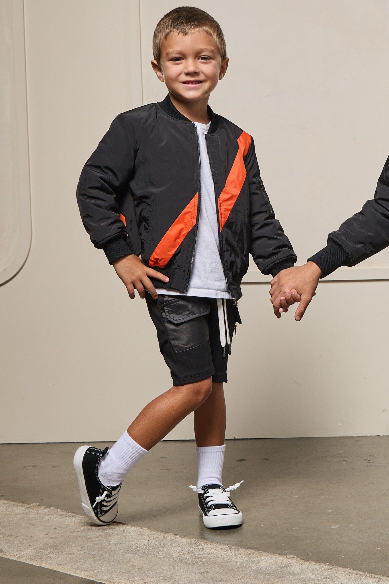 Mi Regalia Shorts Urban Utility Cargo Shorts – Luxury Kids Streetwear Shorts with Satin Panels & Utility Zippers (Sizes 5Y–10Y) Urban Utility Cargo Shorts | Luxury Kids Streetwear