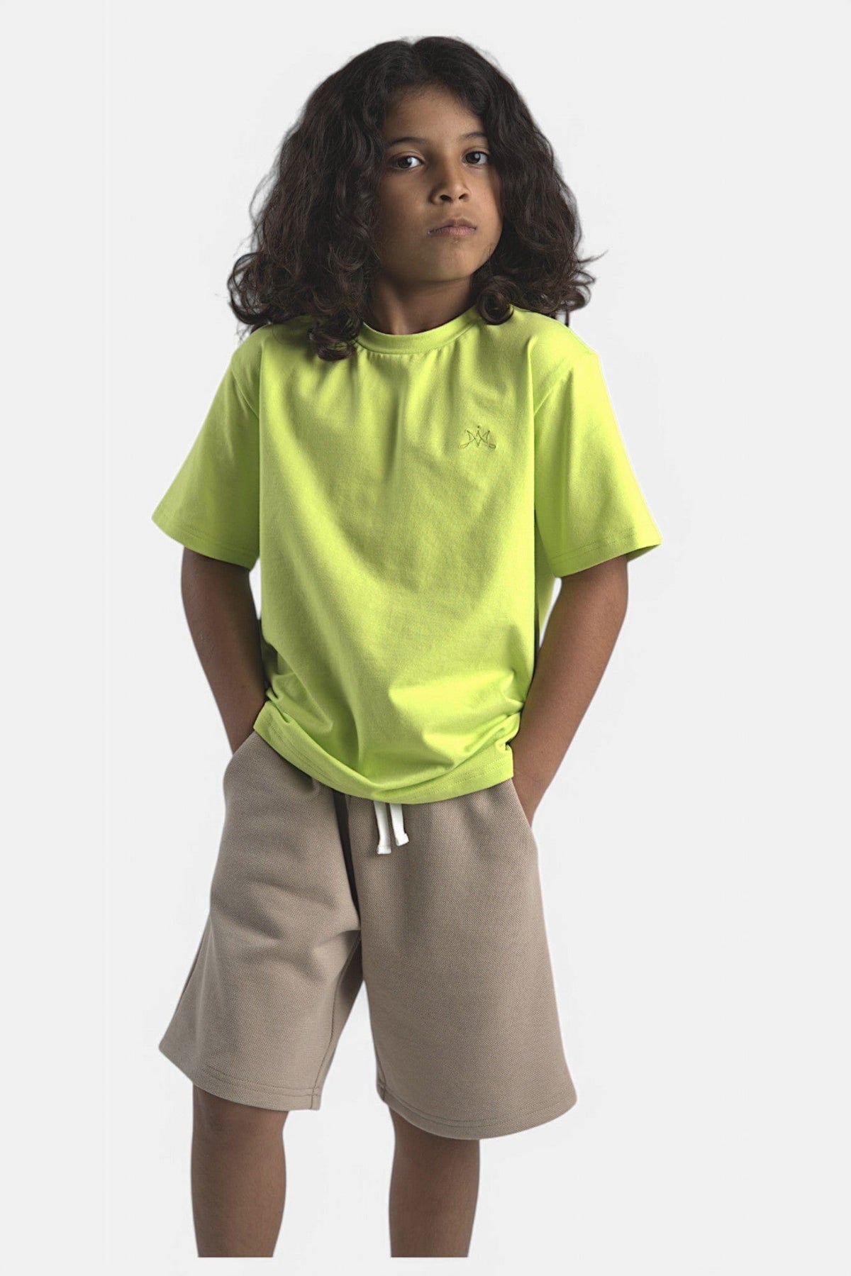 Mi Regalia Shorts Theo Stone Cotton Shorts – Unisex Theo Boys Girls Shorts Stone Unisex: Premium Kidswear | MI Regalia