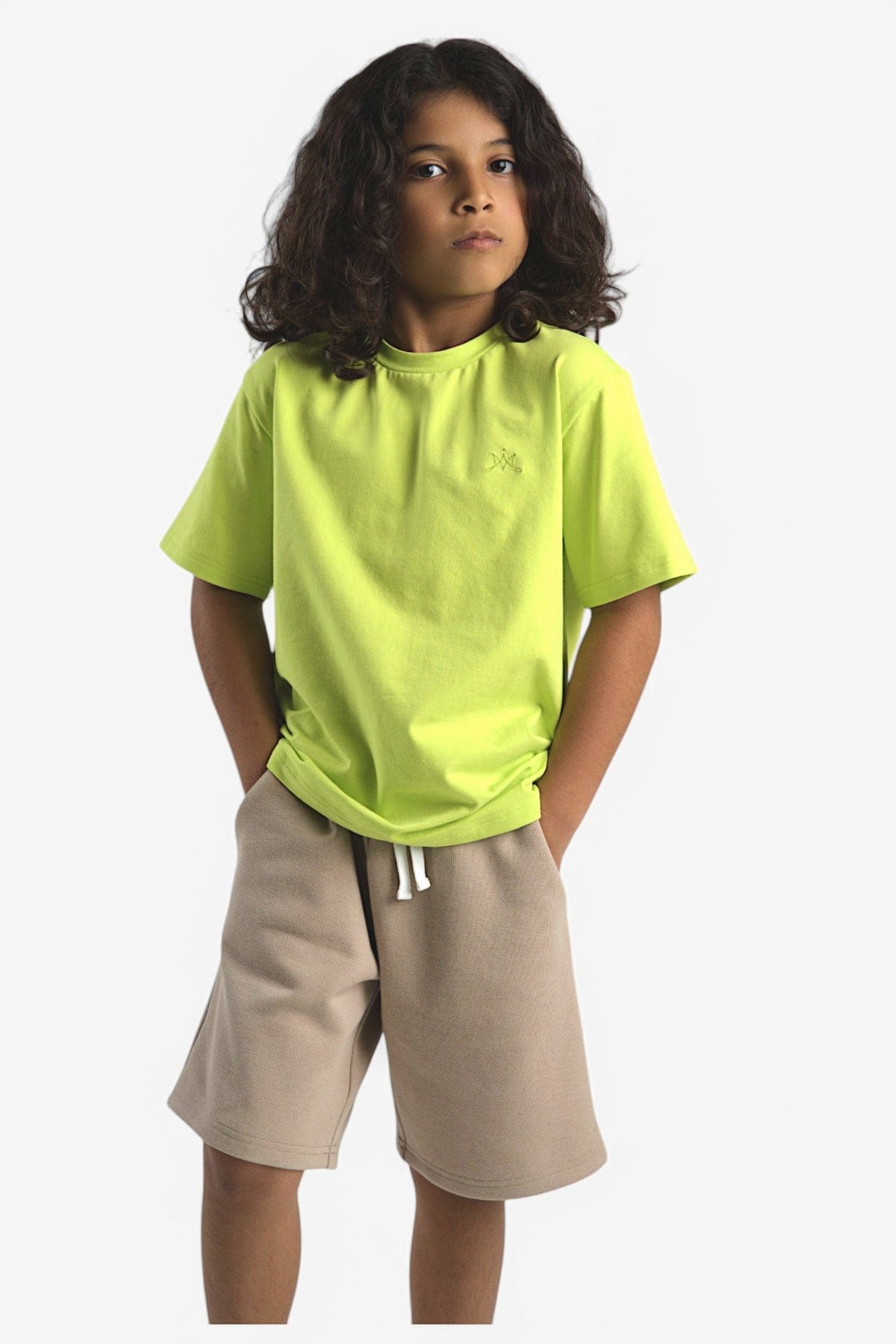 Mi Regalia Shorts Theo Stone Cotton Shorts – Unisex Theo Boys Girls Shorts Stone Unisex: Premium Kidswear | MI Regalia