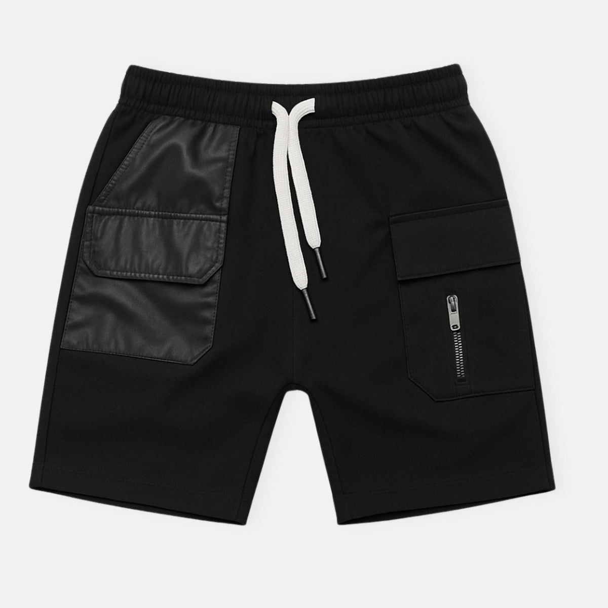 Mi Regalia Shorts Urban Utility Cargo Shorts – Luxury Kids Streetwear Shorts with Satin Panels &amp; Utility Zippers (Sizes 5Y–10Y) Urban Utility Cargo Shorts | Luxury Kids Streetwear