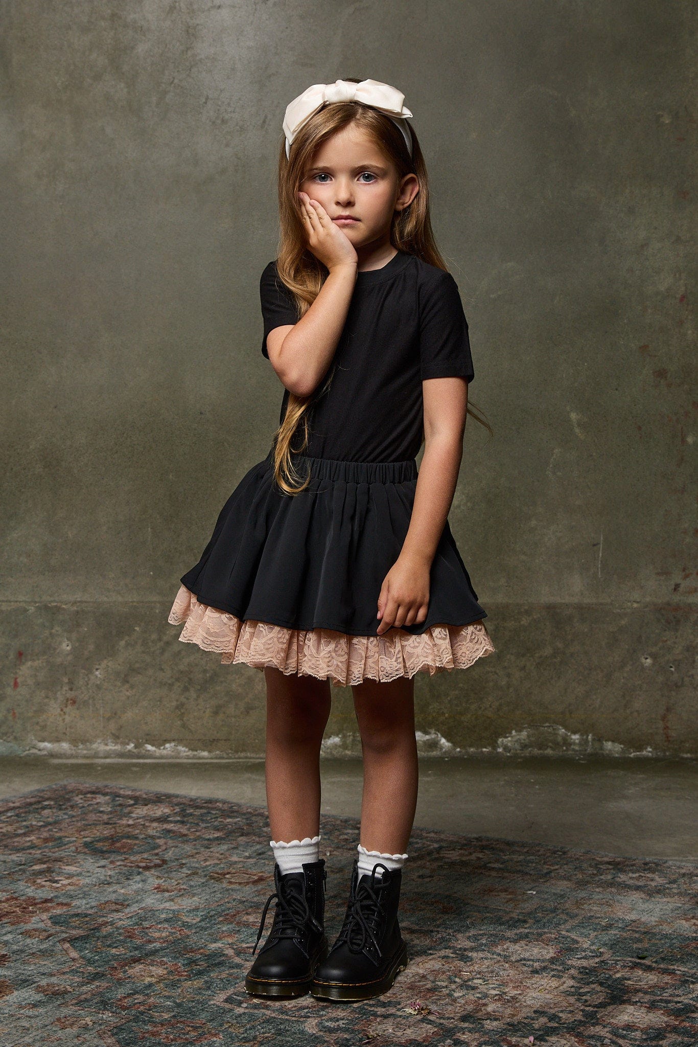 Mi Regalia Skirt Multi-Layer Tulle Skirt – Luxury Kids Party Skirt with Satin Waistband & Embroidered Lace Hem (Sizes 5Y–10Y) Multi-Layer Tulle Skirt | Luxury Kids Party Skirt