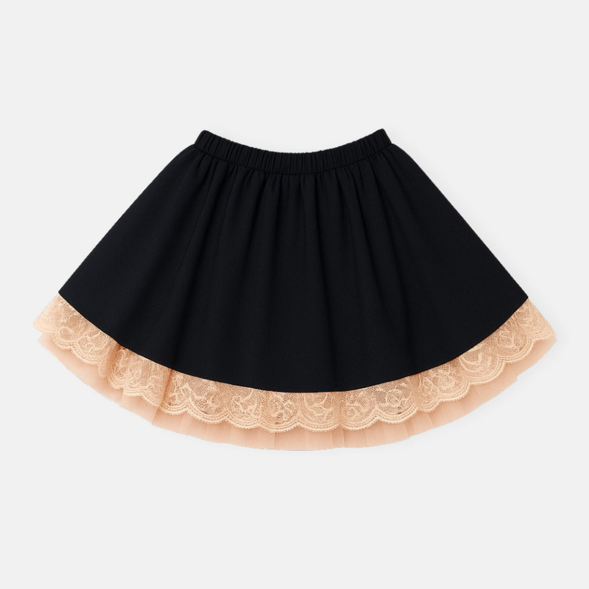Mi Regalia Skirt Multi-Layer Tulle Skirt – Luxury Kids Party Skirt with Satin Waistband &amp; Embroidered Lace Hem (Sizes 5Y–10Y) Multi-Layer Tulle Skirt | Luxury Kids Party Skirt