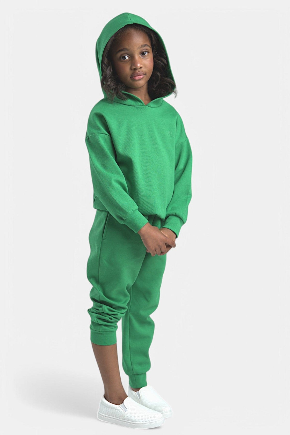Mi Regalia Sweatsuits Avery Green Cotton Sweatsuit – Unisex Avery Sweatsuit for Kids Forest Unisex – MI REGALIA
