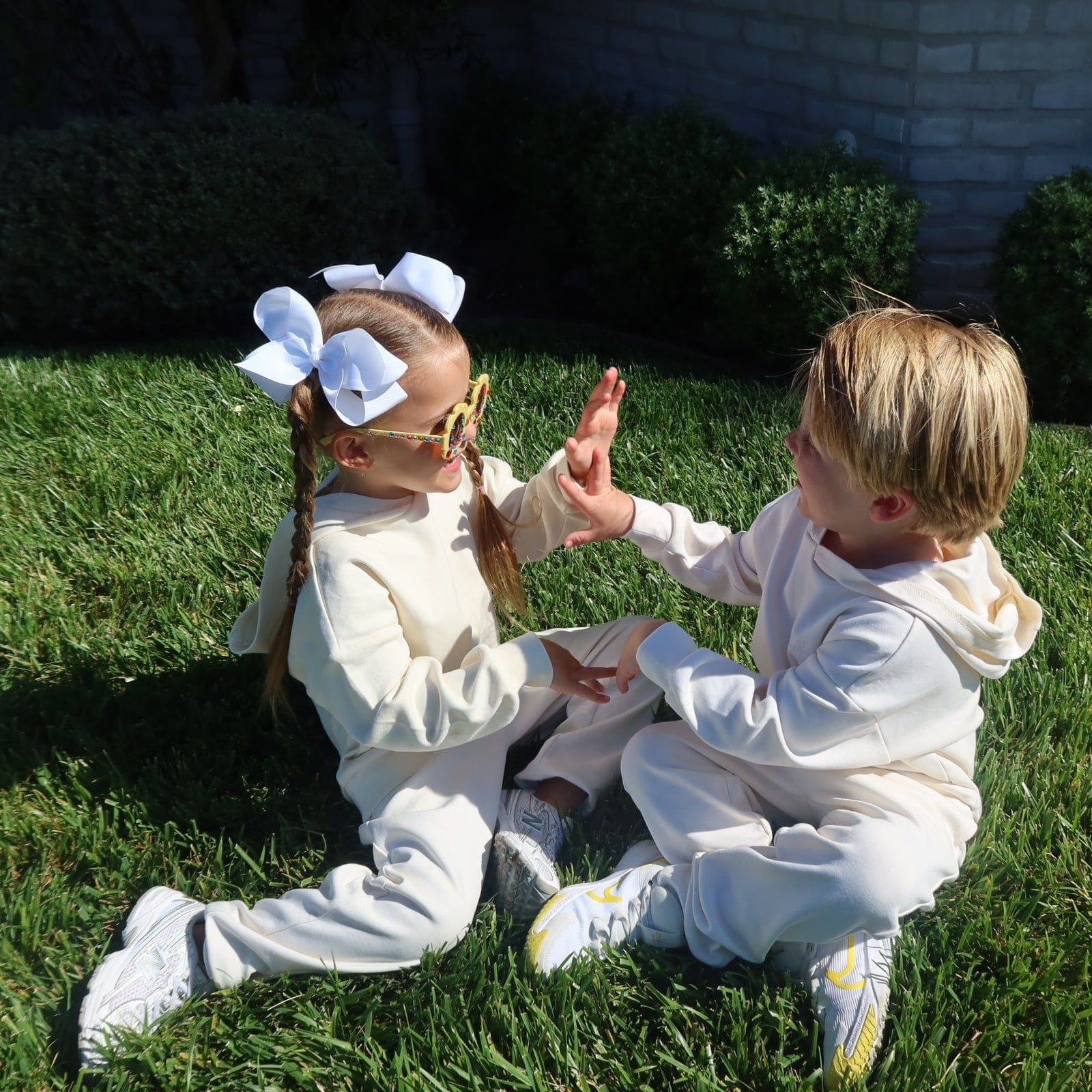 Mi Regalia Sweatsuits 12M / Sweatshirt / Sand Avery Sand Cotton Sweatsuit - Unisex Avery Sand Cotton Sweatsuit - Unisex