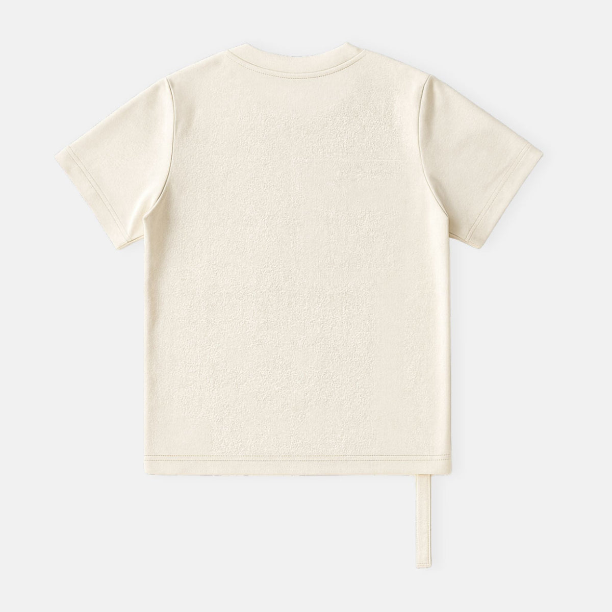 Mi Regalia T-shirts Beige Utility T-Shirt – Luxury Kids Cotton-Blend Tee with Pocket &amp; Zipper Detail (Sizes 5Y–10Y) Beige Utility T-Shirt | Luxury Kids Cotton-Blend Tee