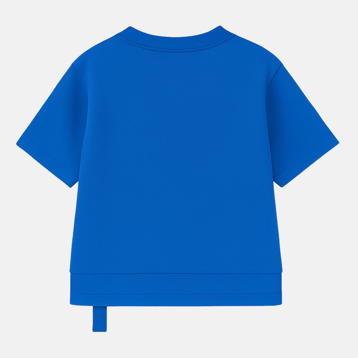 Mi Regalia T-shirts Colbot Blue Streetwear Zip T-Shirt – Luxury Kids Scuba Knit Tee with Pocket &amp; Zipper Detail (Sizes 5Y–10Y) Colbot Blue Zip T-Shirt | Luxury Kids Streetwear Tee