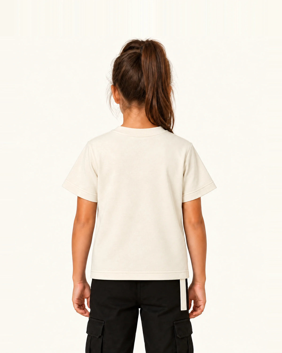 Mi Regalia T-shirts Jules Beige Utility Tee Jules Beige Utility Tee for Kids | Pocket & Zip Detail