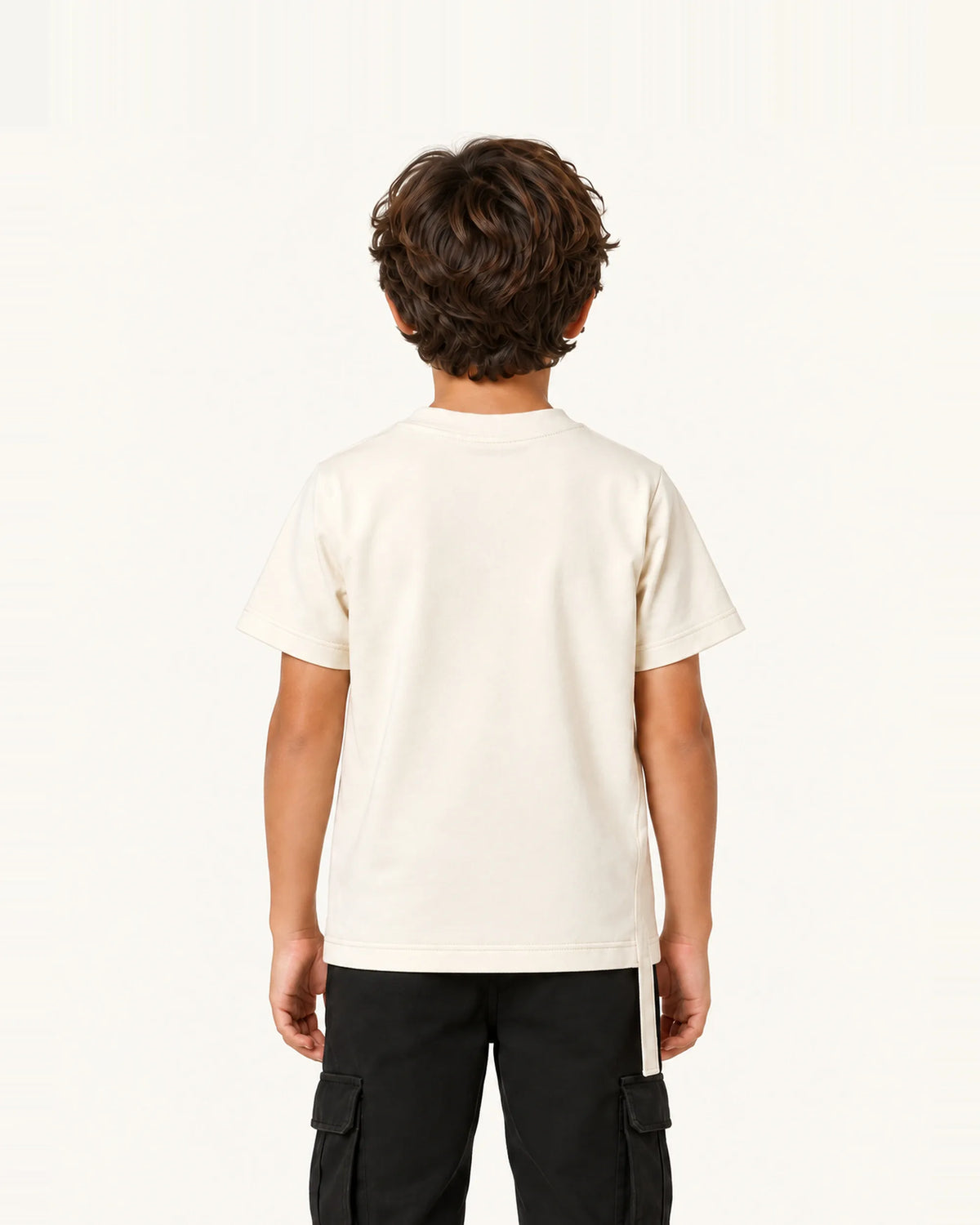 Mi Regalia T-shirts Jules Beige Utility Tee Jules Beige Utility Tee for Kids | Pocket & Zip Detail