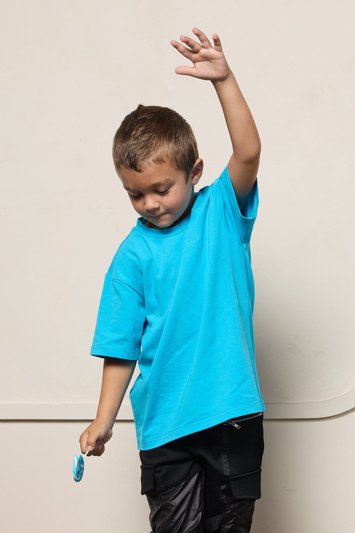 Mi Regalia T-shirts Kori Premium Cotton Turquoise Blue Tee - Unisex Kori T Shirt Blue Unisex for Kids - Cotton | Mi Regalia