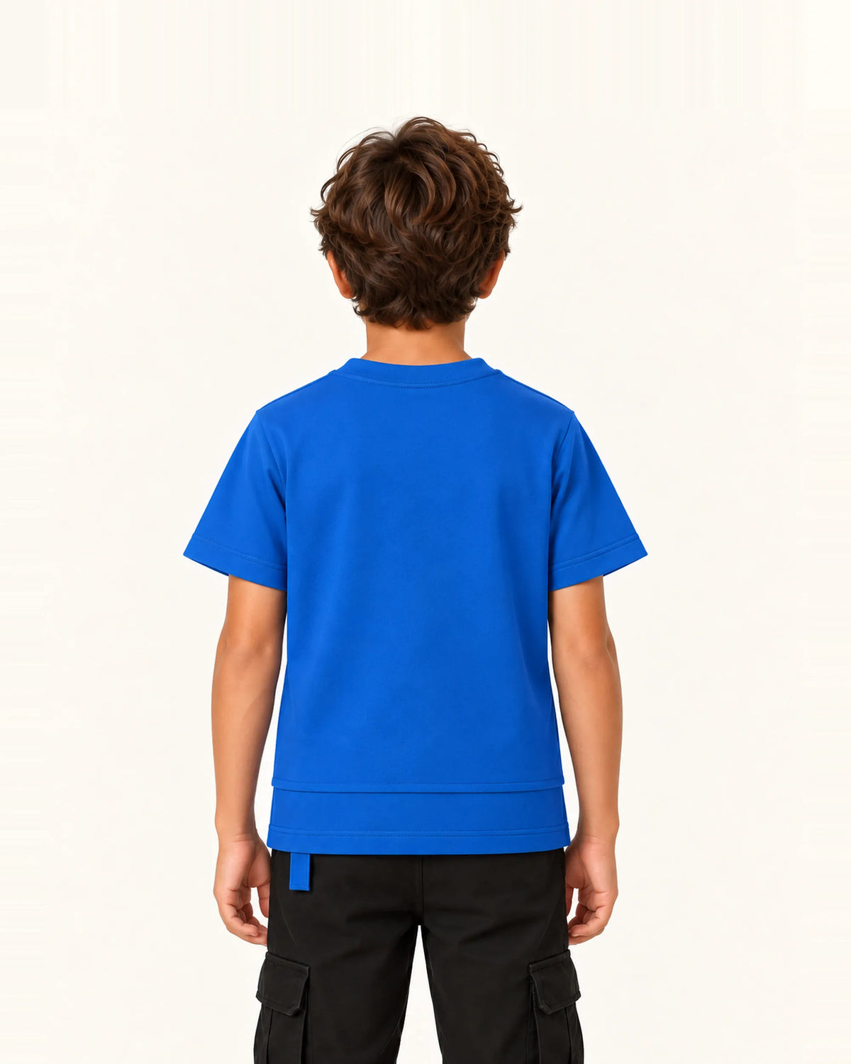 Mi Regalia T-shirts Leo Cobalt Blue Structured Utility Tee Leo Cobalt Blue Utility Tee for Kids | Pocket & Zip