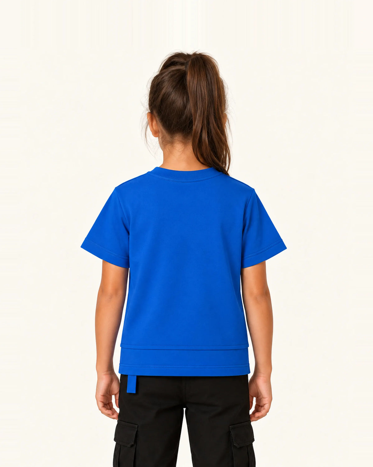 Mi Regalia T-shirts Leo Cobalt Blue Structured Utility Tee Leo Cobalt Blue Utility Tee for Kids | Pocket & Zip