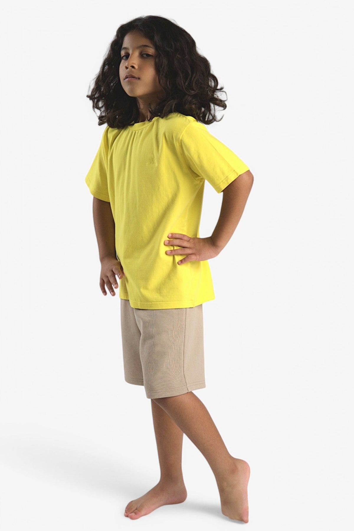Mi Regalia T-shirts Saige Yellow Cotton Tee – Unisex Saige Yellow Cotton Tee – Unisex