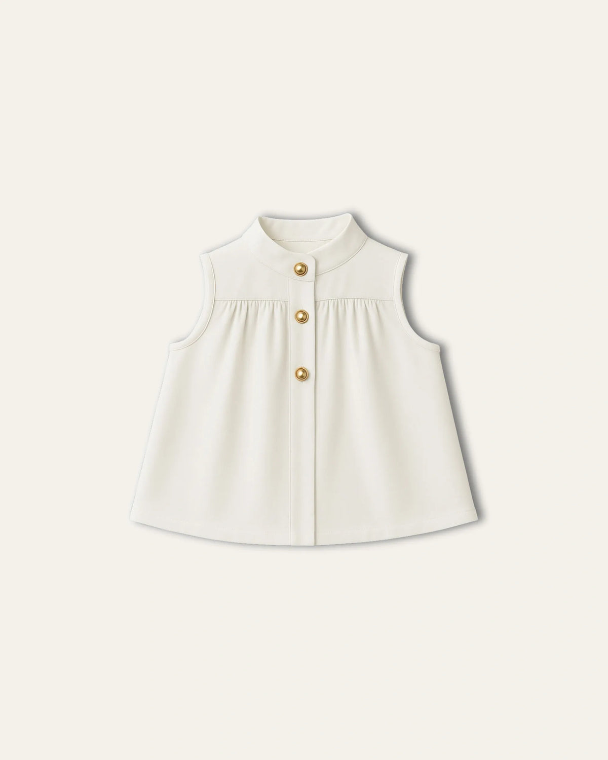 Mi Regalia Tops Elle Sleeveless Mandarin-Collar Top Elle Sleeveless Mandarin Collar Top for Girls