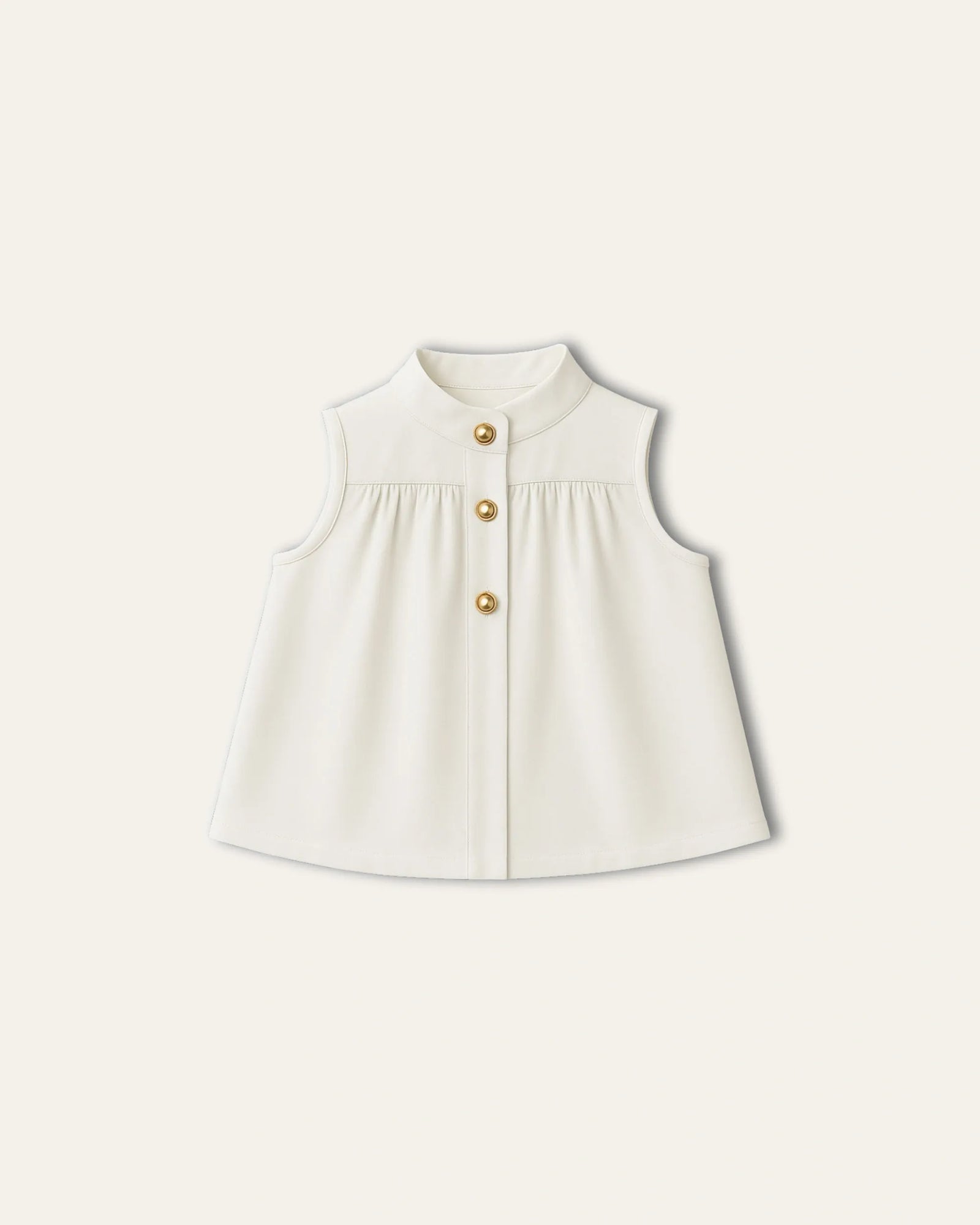 Mi Regalia Tops Elle Sleeveless Mandarin-Collar Top Elle Sleeveless Mandarin Collar Top for Girls