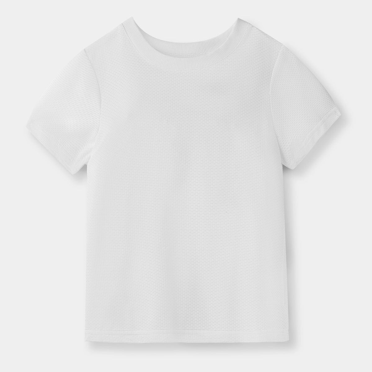 Mi Regalia Tops Hugh Lightweight Mesh White Tee Hugh Lightweight Mesh White Tee