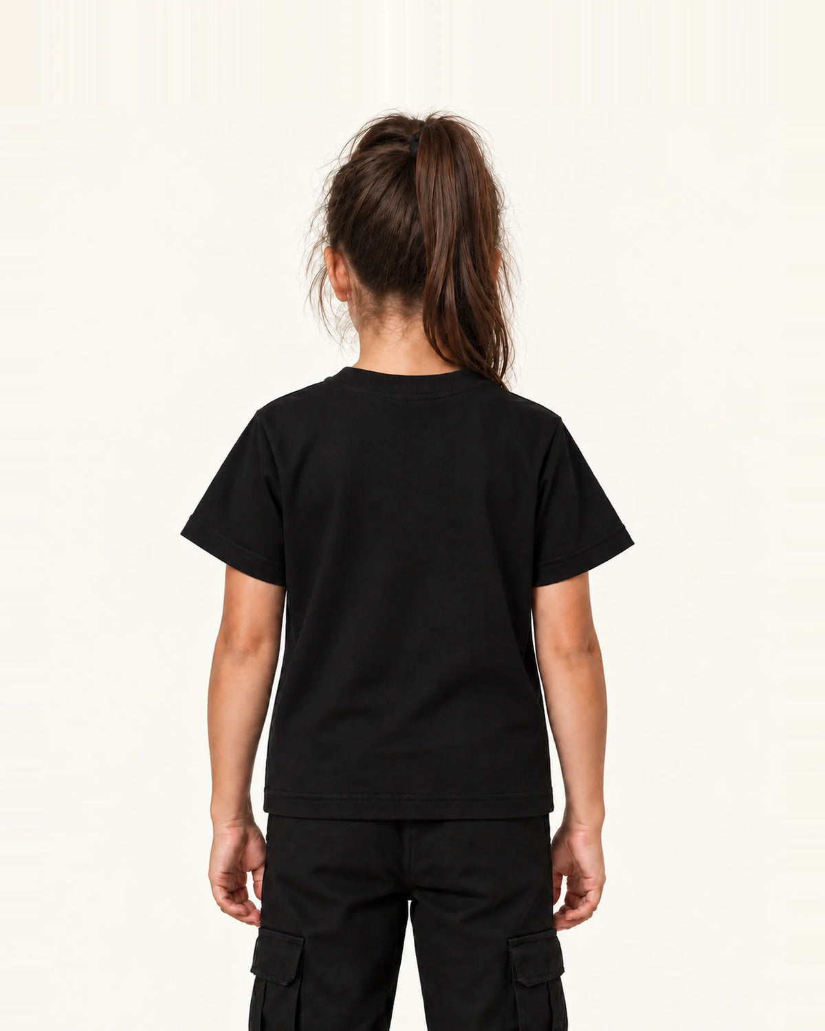 Mi Regalia Tops Noor Classic Black Tee Noor Classic Black Tee for Kids | Everyday Essential
