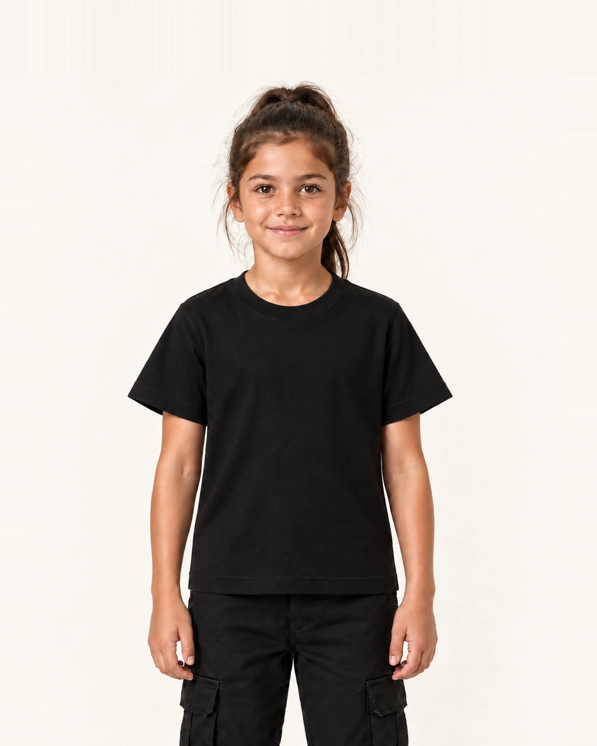 Mi Regalia Tops Noor Classic Black Tee Noor Classic Black Tee for Kids | Everyday Essential