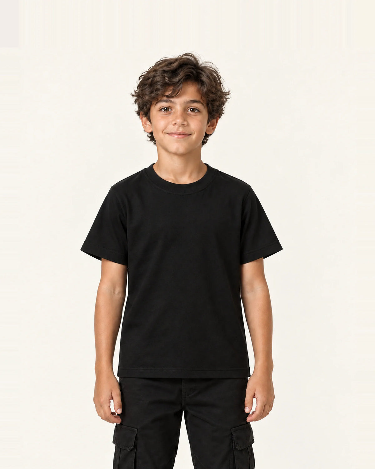 Mi Regalia Tops Noor Classic Black Tee Noor Classic Black Tee for Kids | Everyday Essential