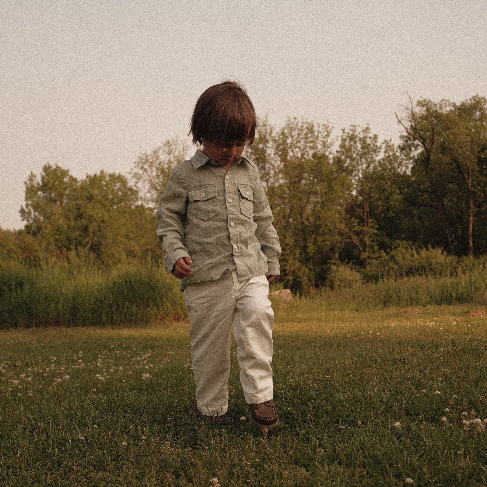 Mi Regalia Tops Rhett Sage Linen Button-Up Shirt Rhett Sage Linen Button-Up Shirt