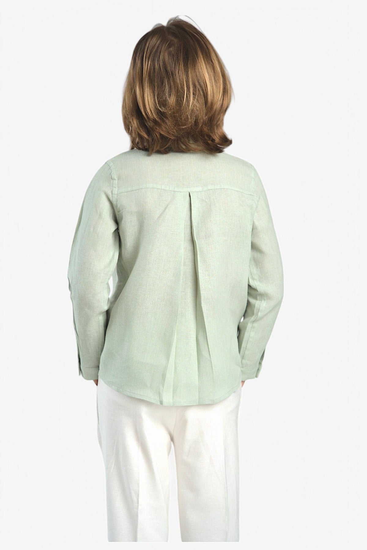 Mi Regalia Tops Rhett Sage Linen Button-Up Shirt Rhett Sage Linen Button-Up Shirt