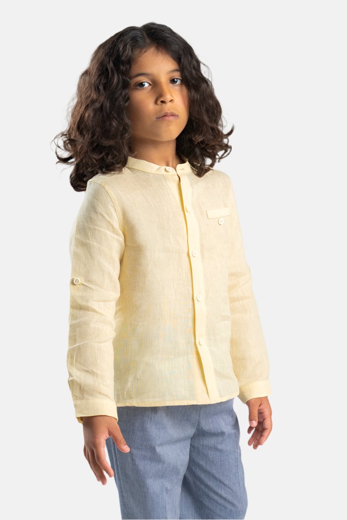 Oliver shirt linen yellow