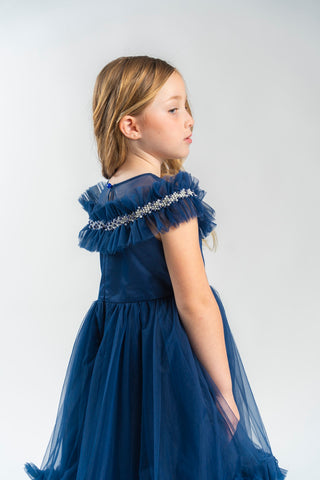 Viola dress blue tulle